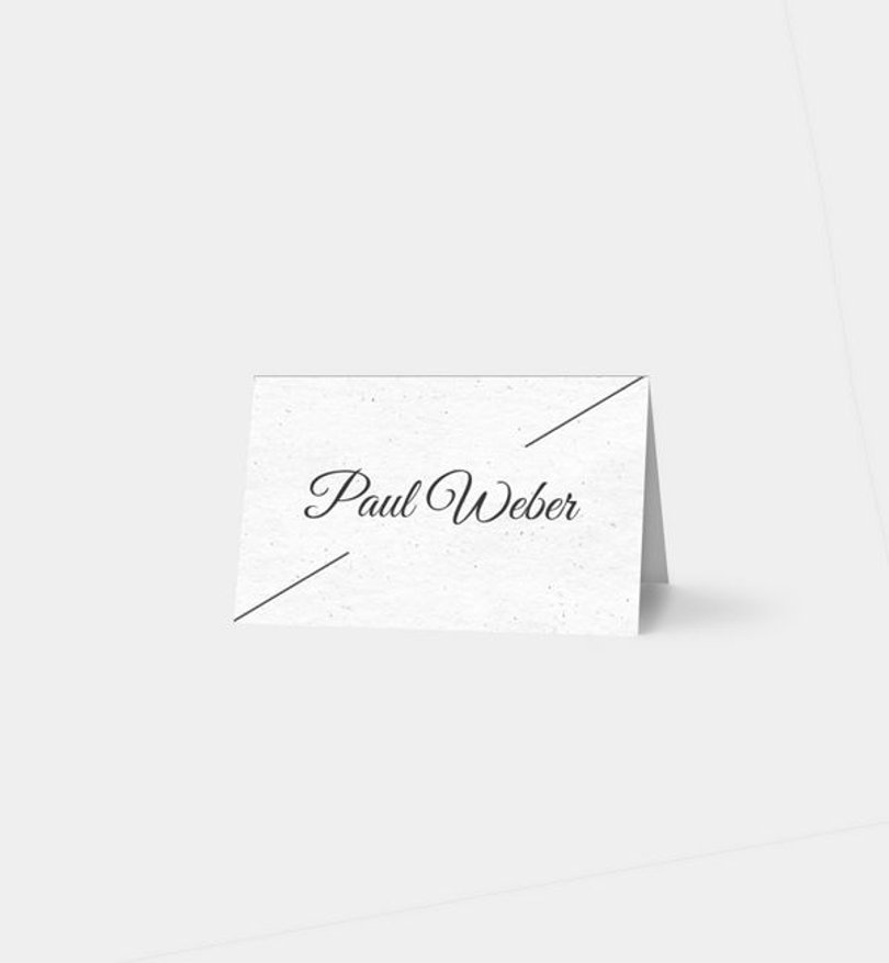 Tischkarte Hochzeit Modern Typo