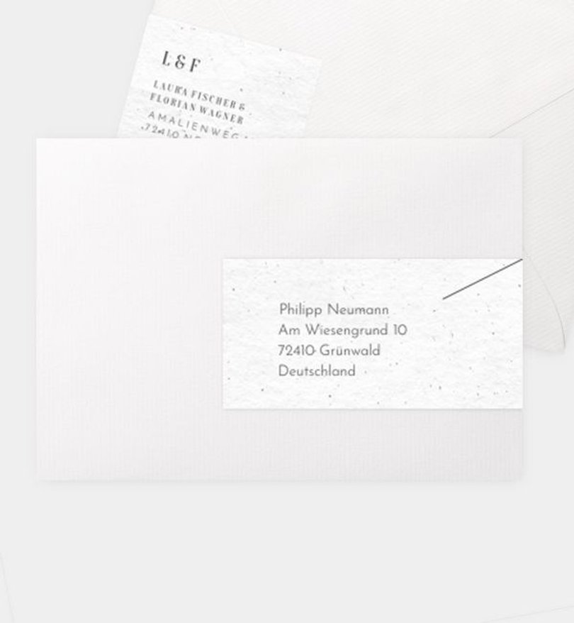 Adressaufkleber Hochzeit Modern Typo