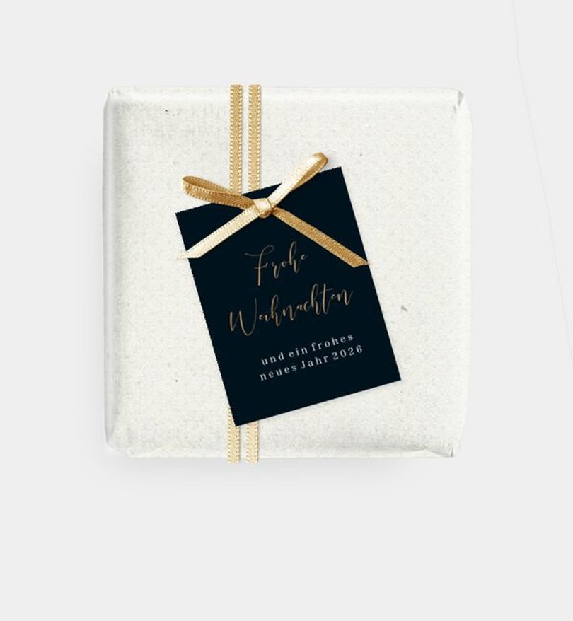 Geschenkanhänger Geschäftlich Feine Worte