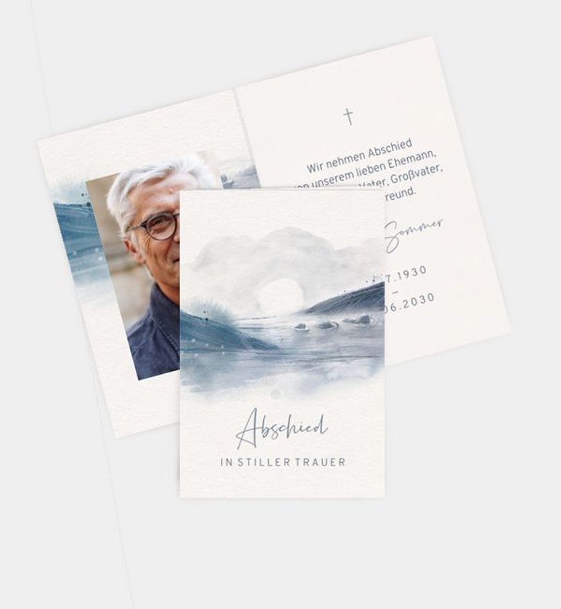 Sterbebilder Trauer Abstraktes Aquarell