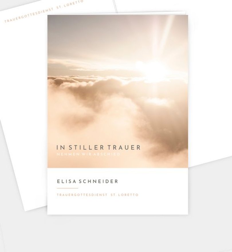 Kirchenheft Trauer Abendhimmel · Wolken