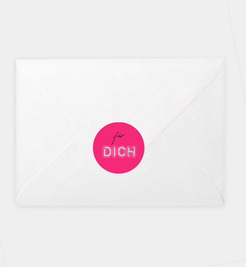 Siegelsticker Geburtstag Neon