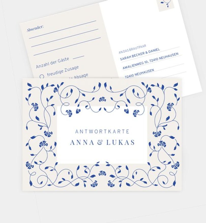 Antwortkarte Hochzeit Porto