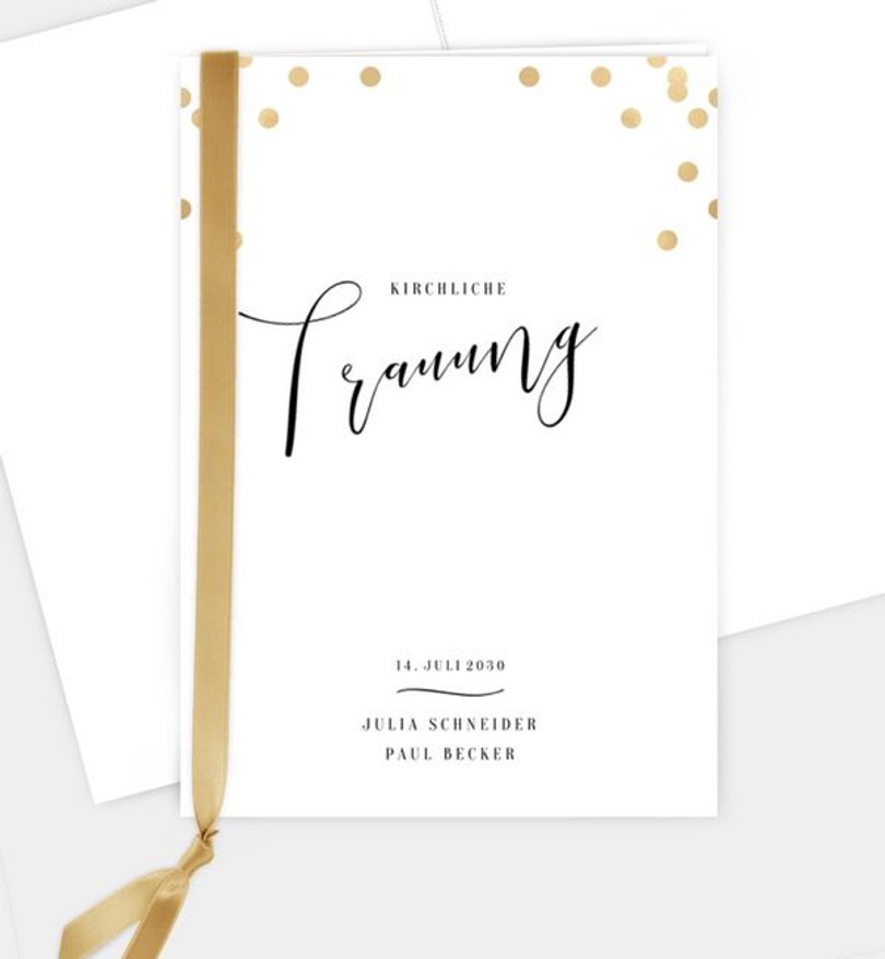 Kirchenheft Hochzeit Confetti Love