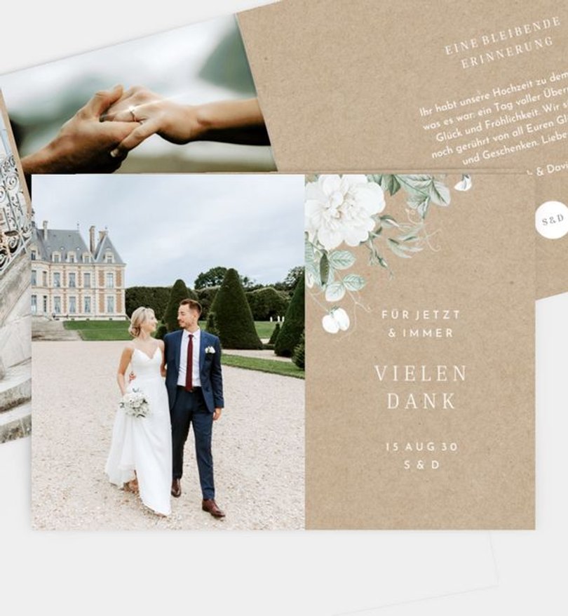 Dankeskarte Hochzeit True Love