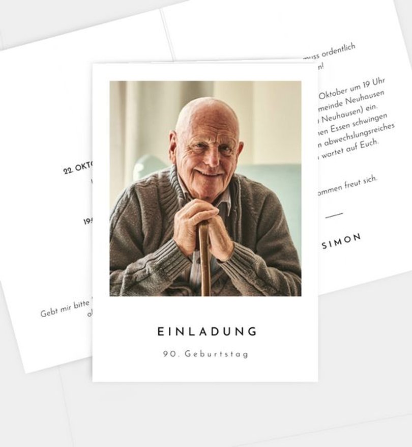 Einladungskarte Geburtstag Polaroid