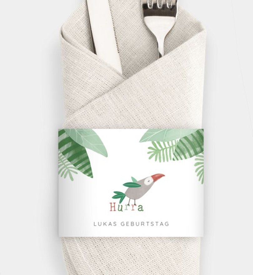 Besteck Servietten-Zubehör Kindergeburtstag Dschungel