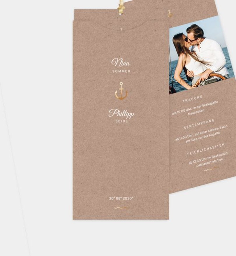 Einladungskarte Hochzeit Starnberger See