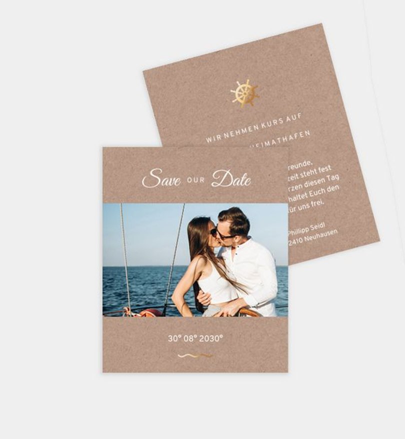 Save-The-Date Karte Hochzeit Starnberger See