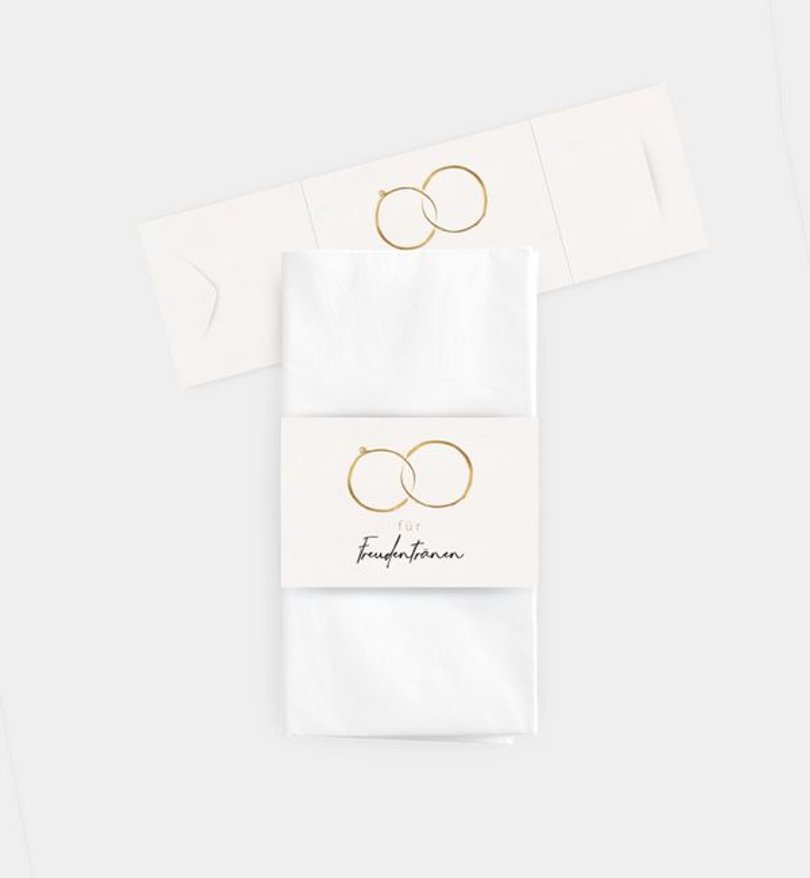 Taschentücher Banderole Hochzeit Ringe