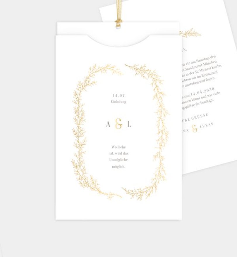 Einladungskarte Hochzeit Elegant Branches