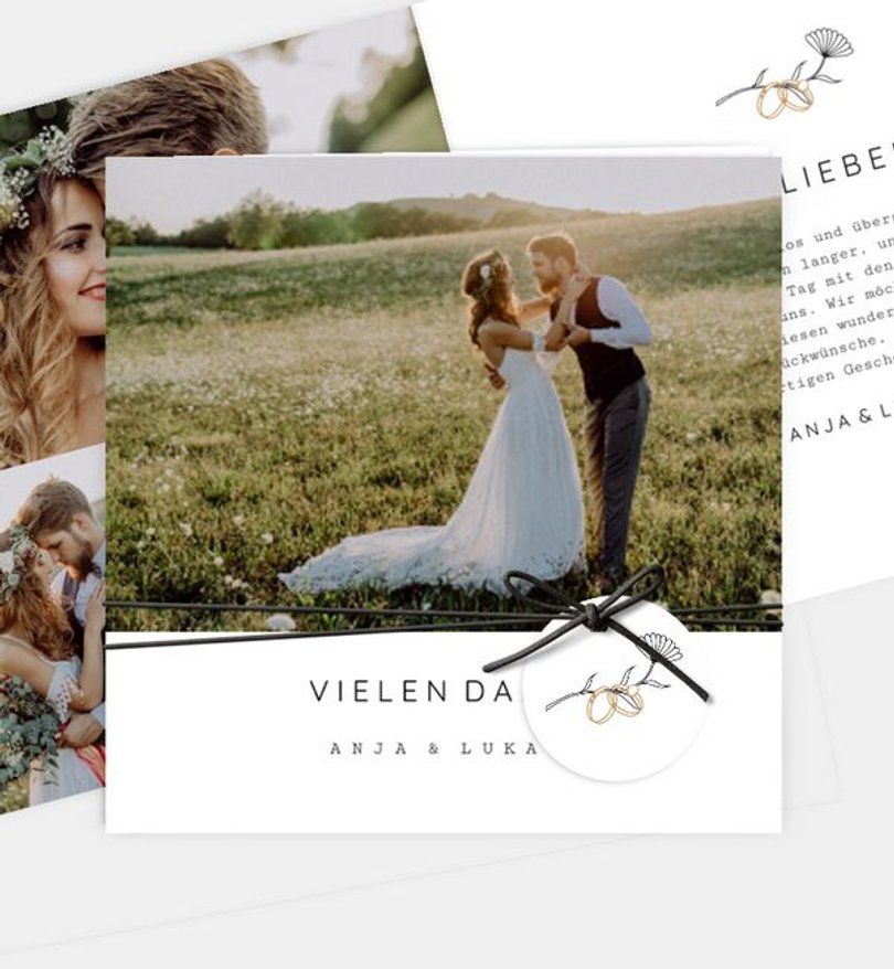 Dankeskarte Hochzeit Loving Hands