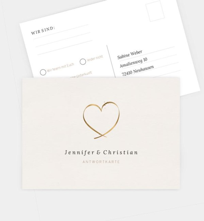 Antwortkarte Hochzeit Liebeswerte