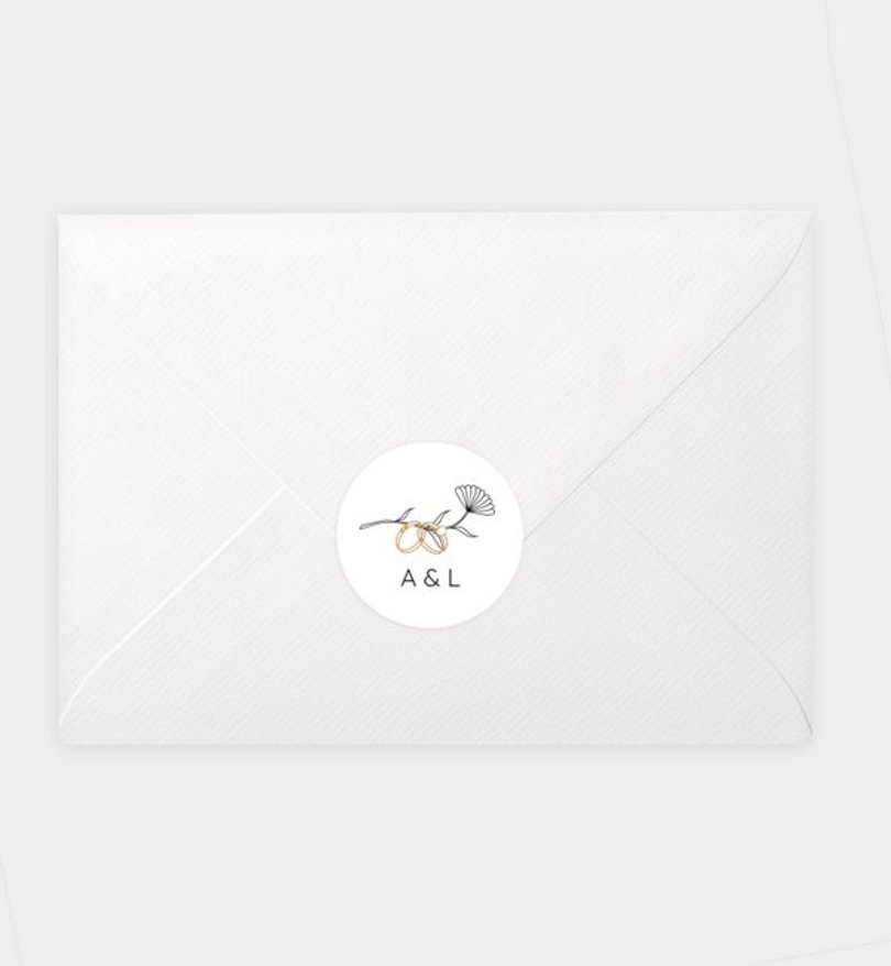 Siegelsticker Hochzeit Loving Hands