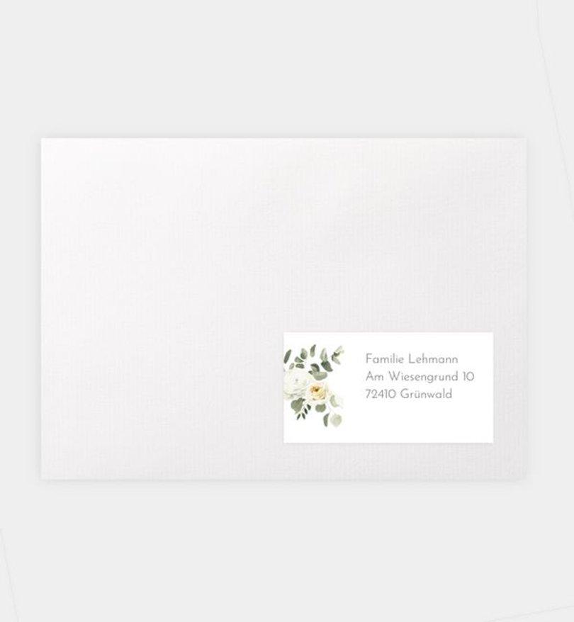 Empfängeraufkleber Hochzeit Modern Eucalyptus