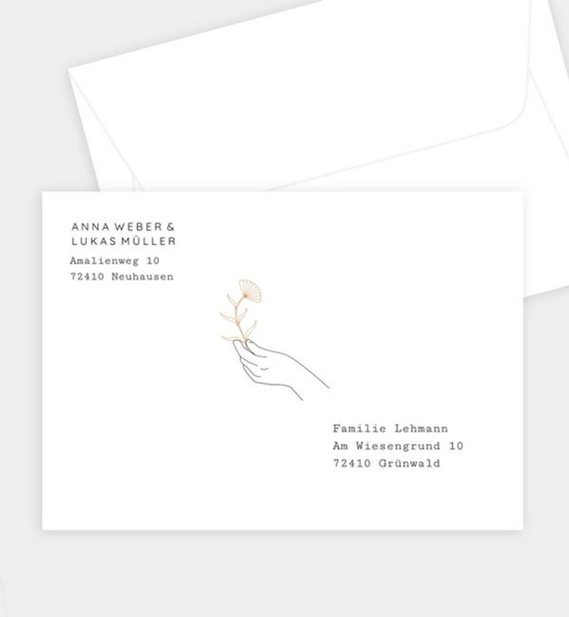 Briefumschlag Hochzeit Loving Hands