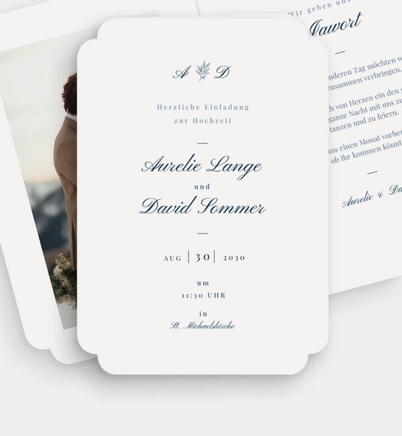 Einladungskarte Hochzeit Royal delight