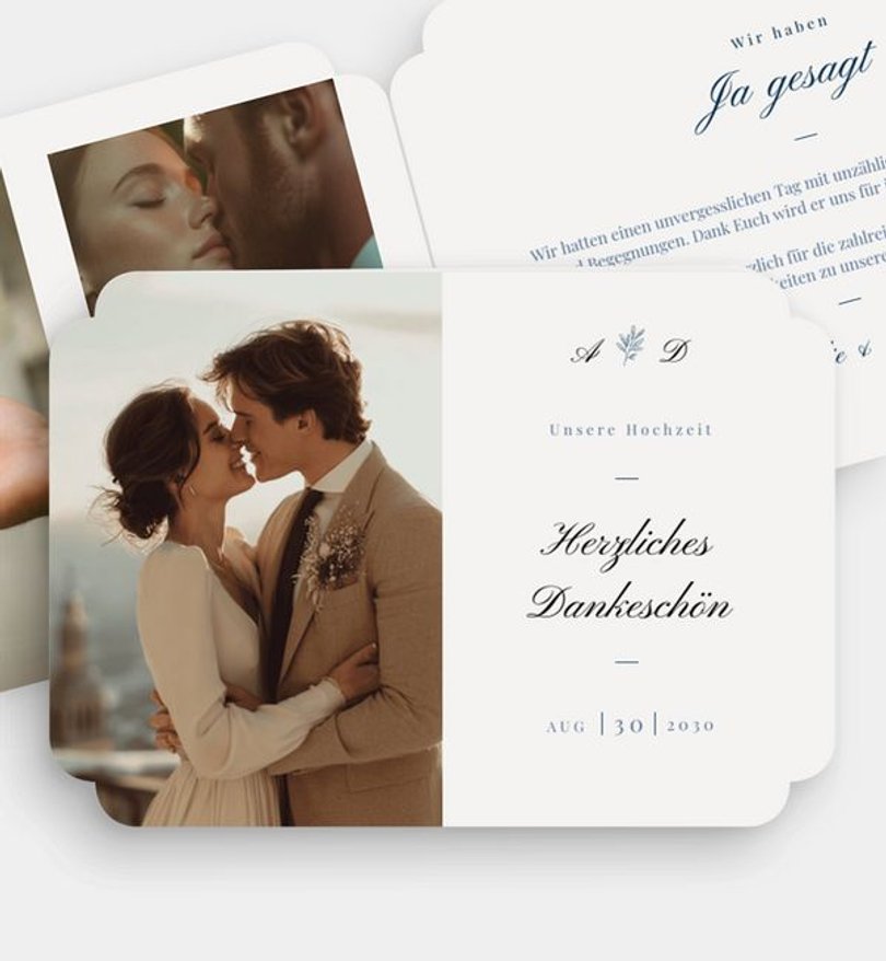 Dankeskarte Hochzeit Royal delight