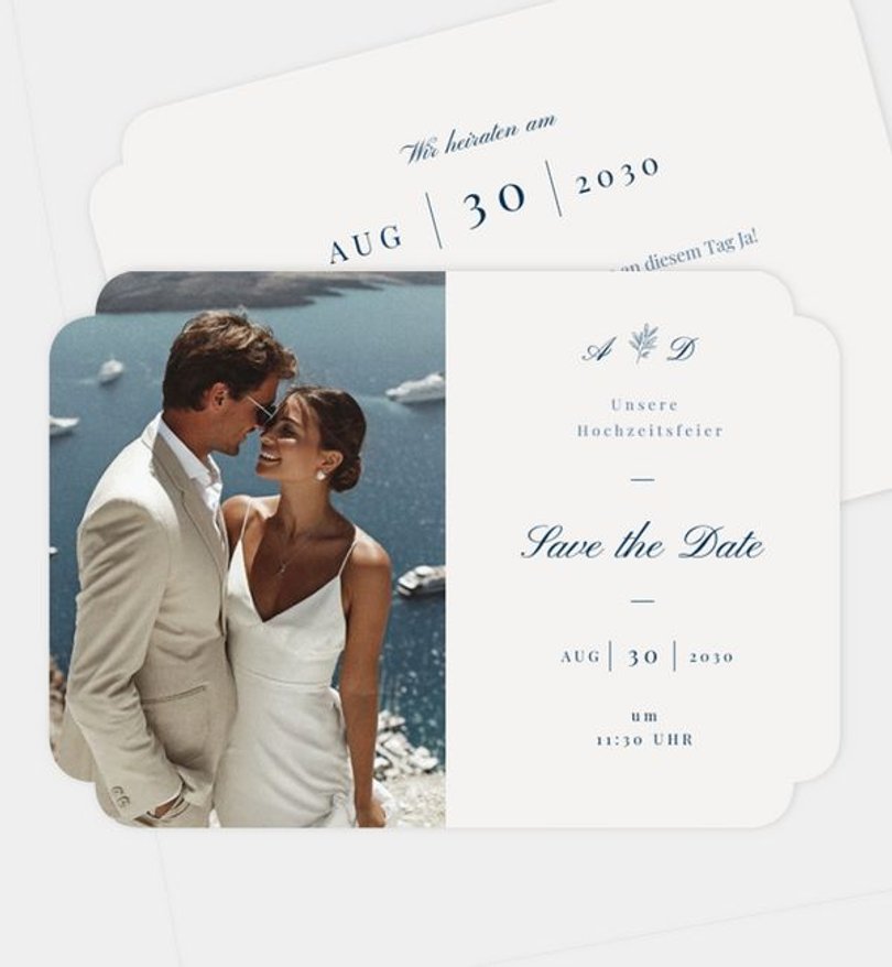 Save-The-Date Karte Hochzeit Royal delight