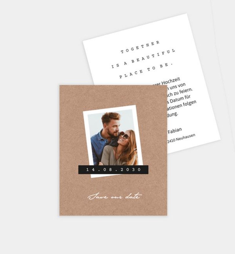 Save-The-Date Karte Hochzeit This is us