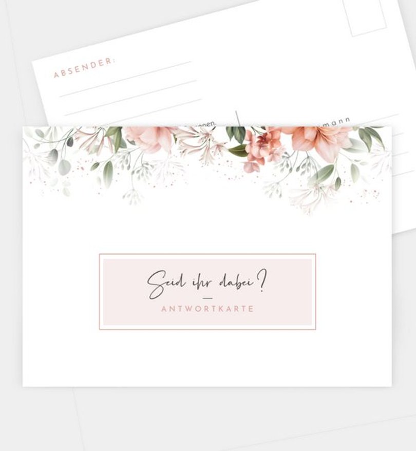 Antwortkarte Hochzeit Floral Bloom