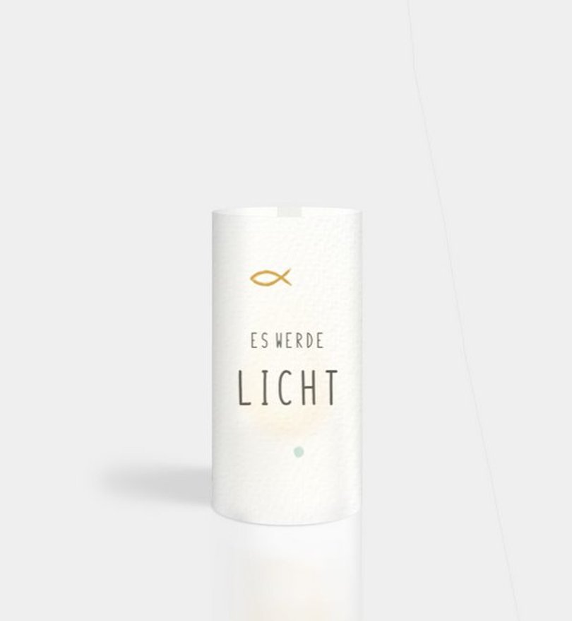 Windlichtkarte Kommunion Holy Elements