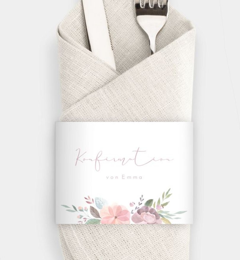 Besteck Servietten-Zubehör Konfirmation Im Garten Gottes
