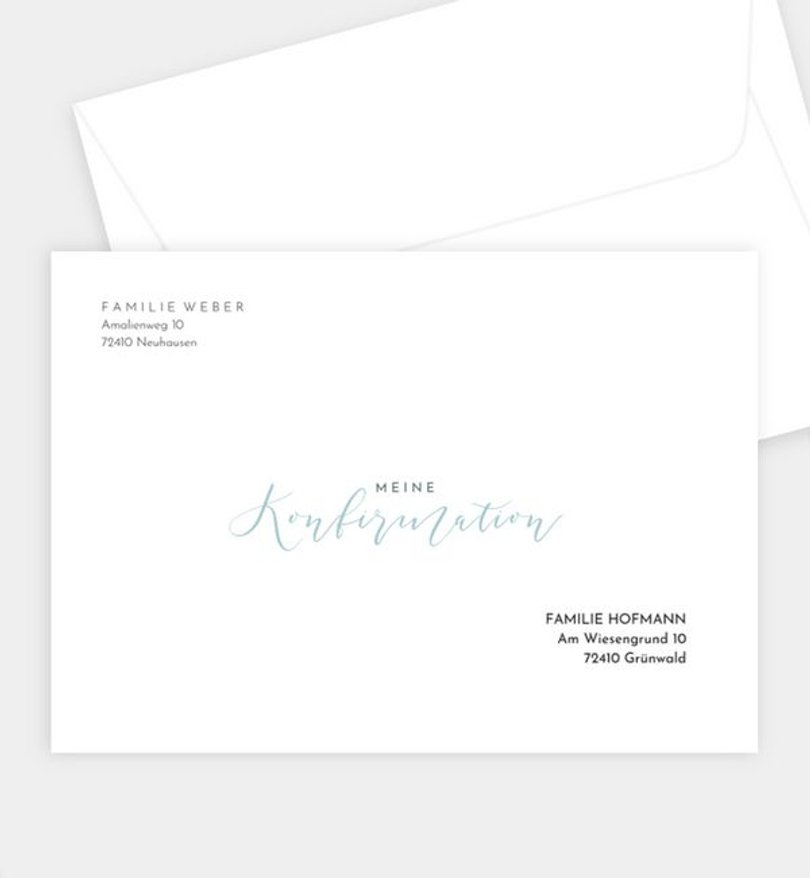 Briefumschlag Konfirmation Mein großer Tag