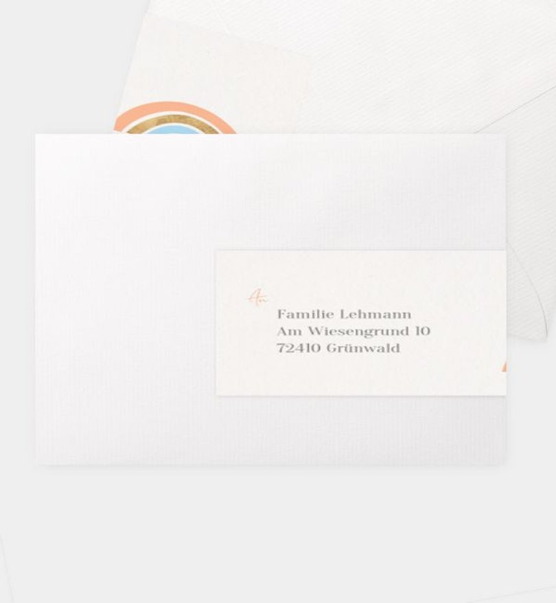 Adressaufkleber Firmung Regenbogen