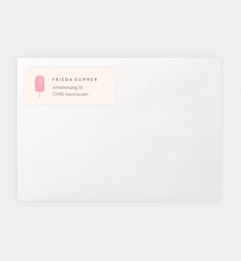 Absenderaufkleber Kindergeburtstag Eis