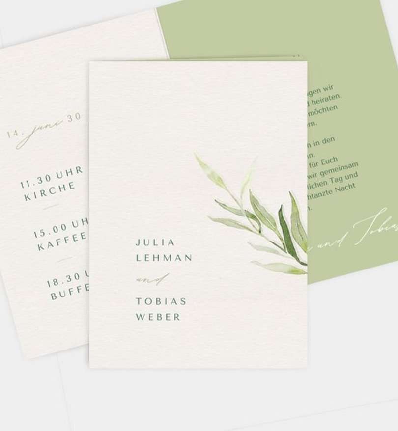 Einladungskarte Hochzeit Provence