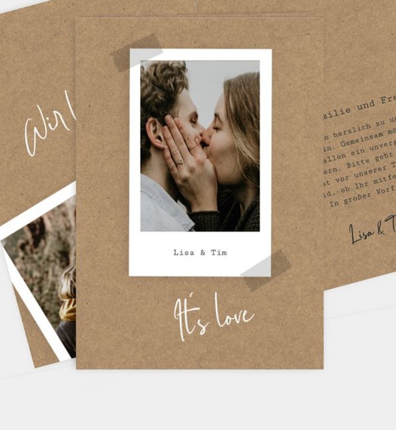 Einladungskarte Hochzeit Handmade