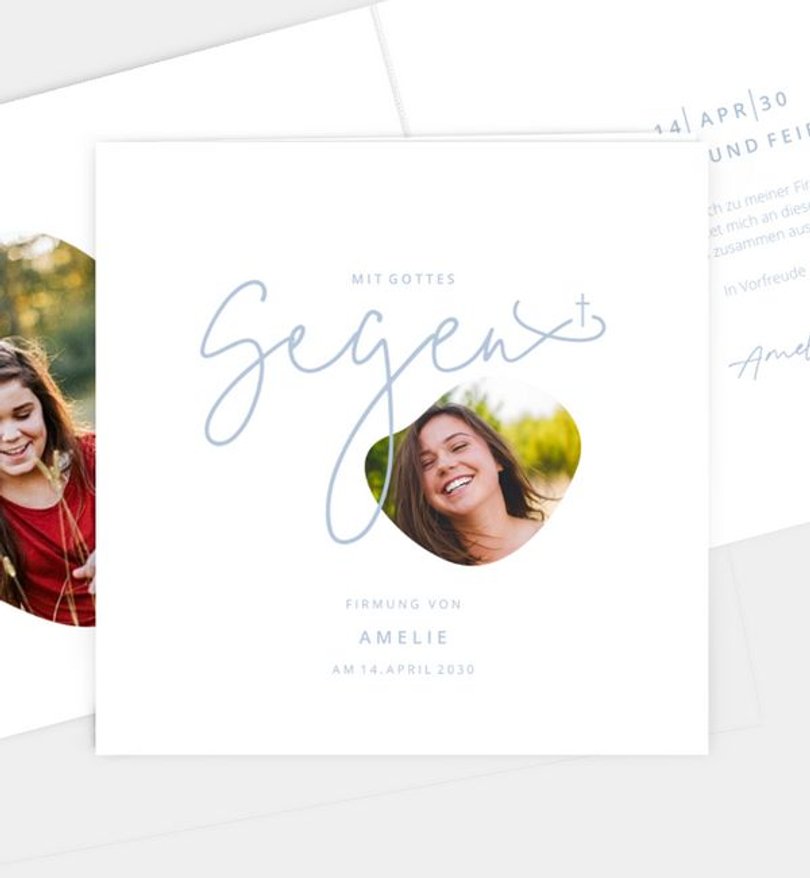 Einladungskarte Firmung Bubble Firmung