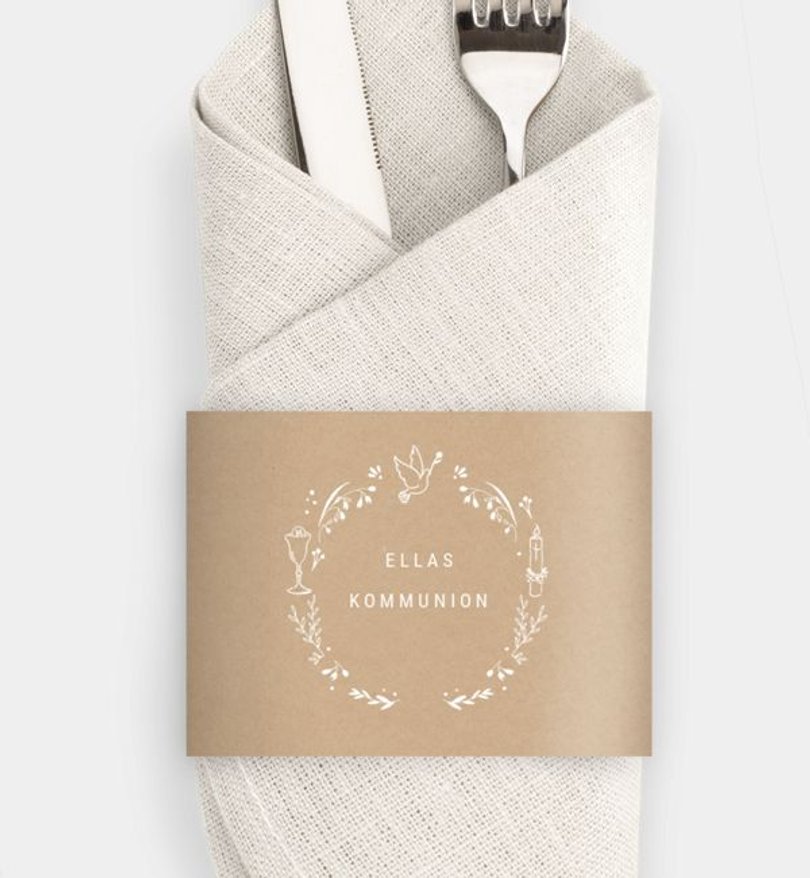 Besteck Servietten-Zubehör Kommunion Mein Festkranz · Vintage