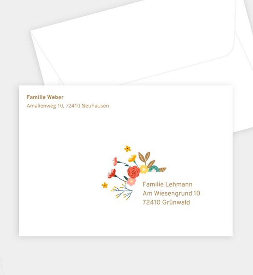 Briefumschlag Firmung Flower Love - Crafty