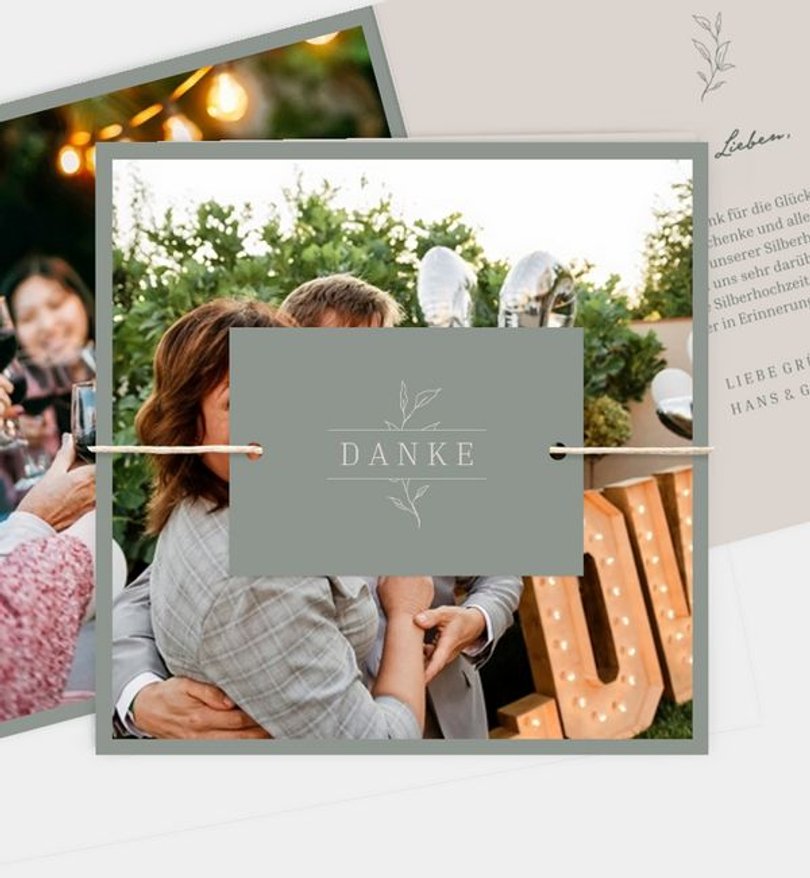 Dankeskarte Silberhochzeit Perfect Day