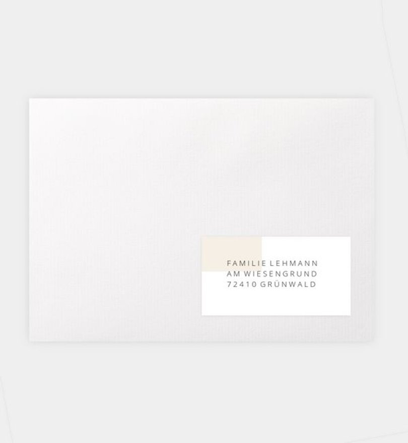 Empfängeraufkleber Goldene-Hochzeit Minimal Modern