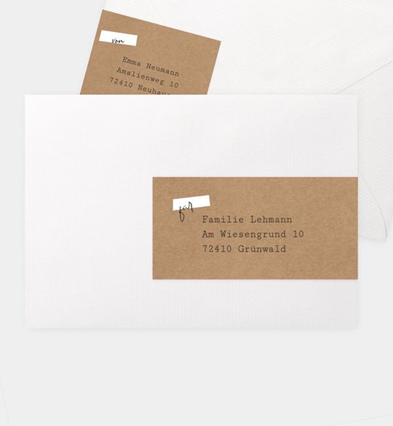 Adressaufkleber Jugendweihe Handmade