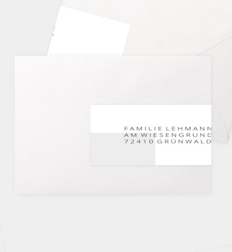 Adressaufkleber Silberhochzeit Minimal Modern