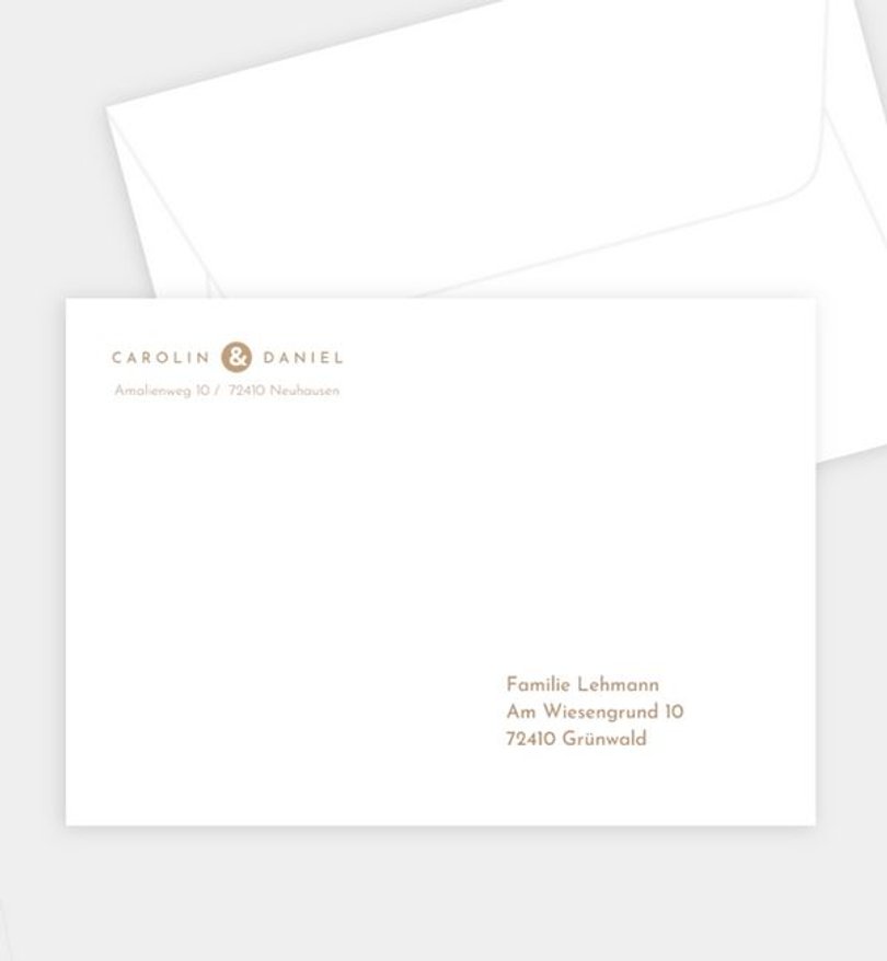 Briefumschlag Silberhochzeit Easy Wedding