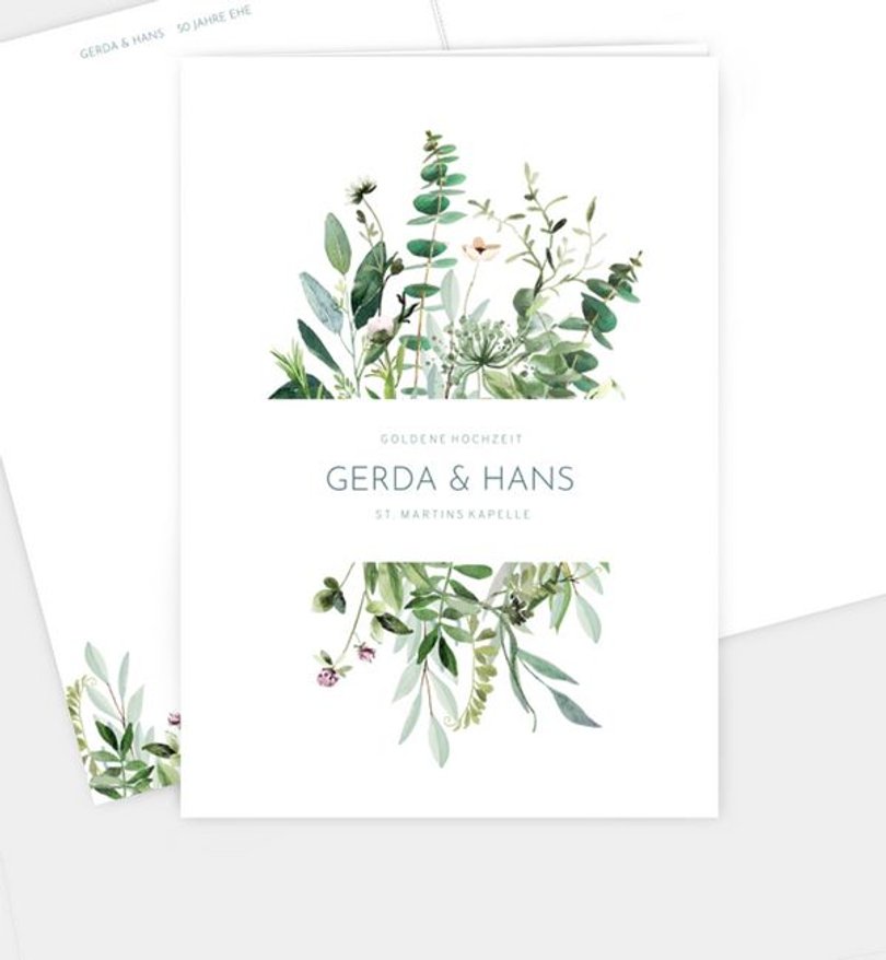 Kirchenheft Goldene Hochzeit Greenbouquet