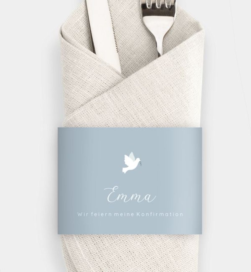 Besteck Servietten-Zubehör Konfirmation Flying Bird