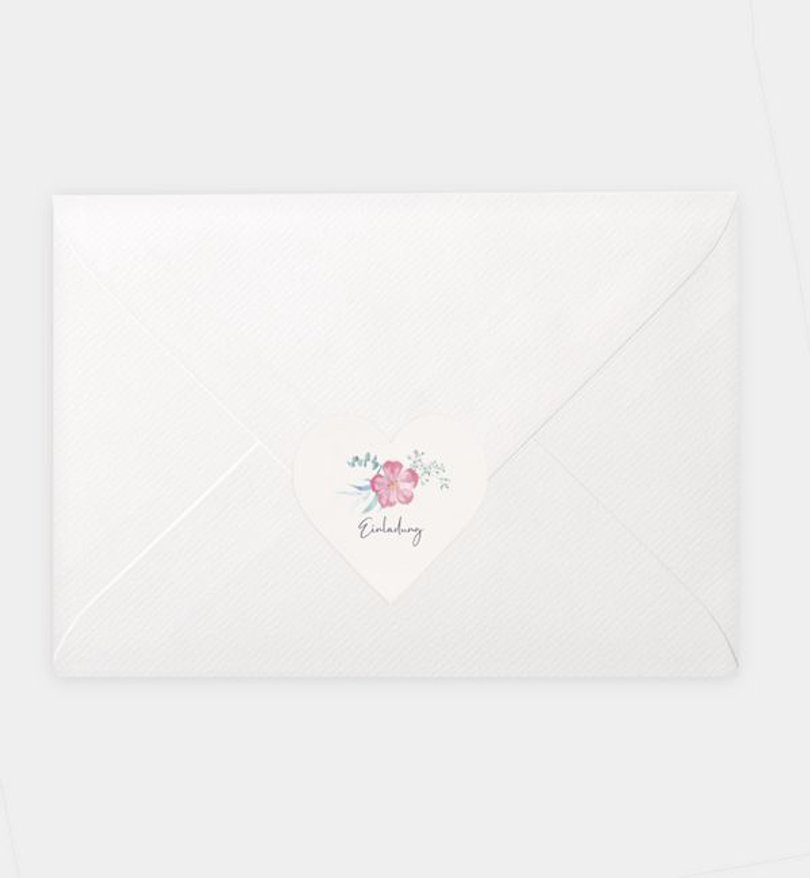 Siegelsticker Silberhochzeit Helles Bouquet · Vintage