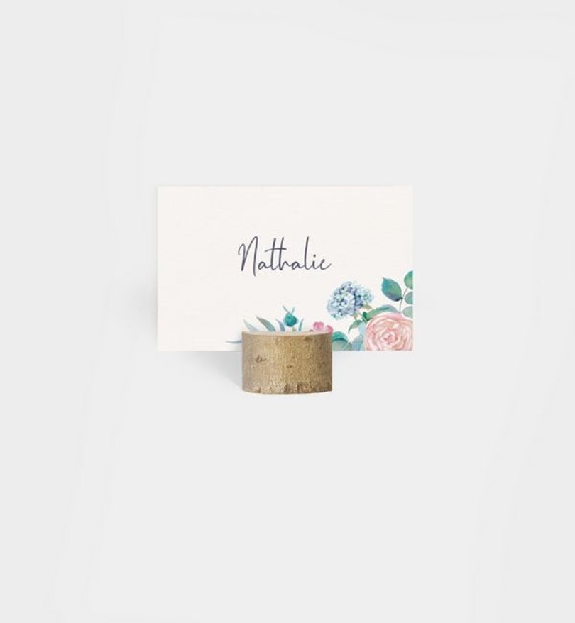Tischkarte Silberhochzeit Helles Bouquet · Vintage