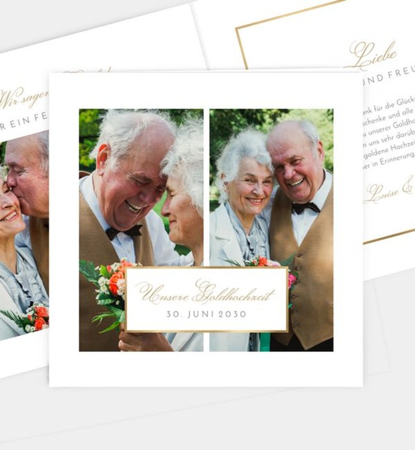 Dankeskarte Goldene-Hochzeit Delightful Time