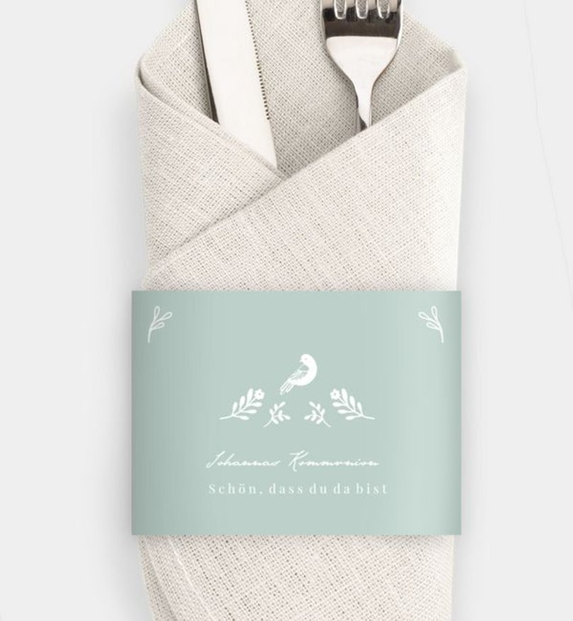 Besteck Servietten-Zubehör Kommunion Nature Blessing