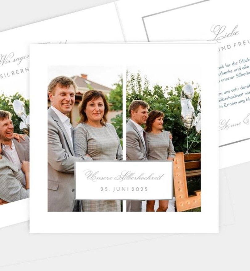 Dankeskarte Silberhochzeit Delightful Time
