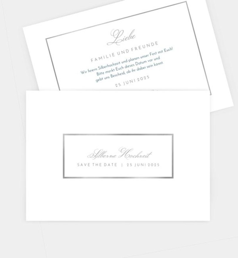 Save-The-Date Karte Silberhochzeit Delightful Time
