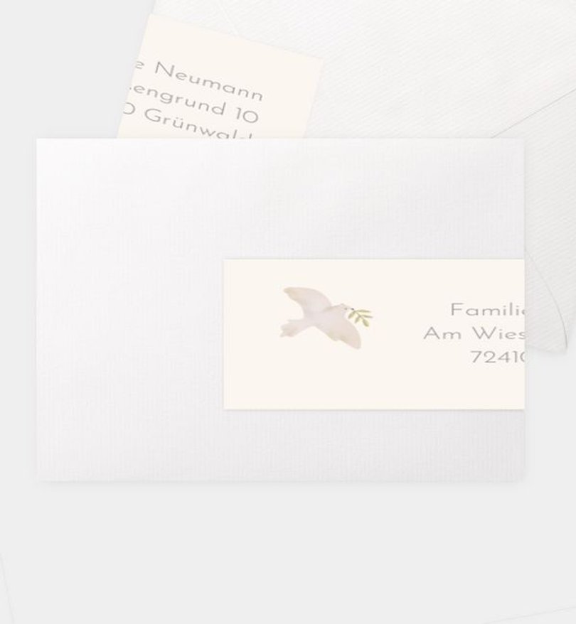 Adressaufkleber Firmung Bird & Branch