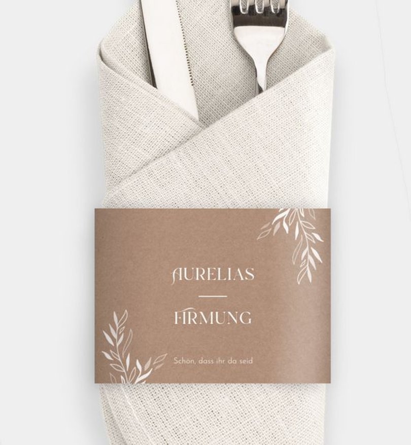 Besteck Servietten-Zubehör Firmung Soft Leaves - Crafty